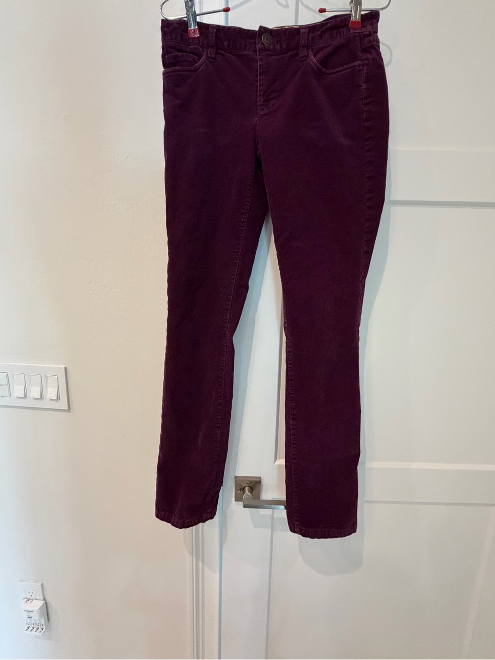 J. Crew Matchstick Purple Corduroy Pants